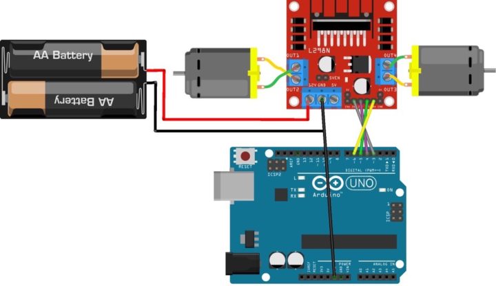 Arduino入門編㉒】ArduinoでDCモーターを制御する。【L298Nデュアルモータードライバ】 | ぶらり＠web走り書き