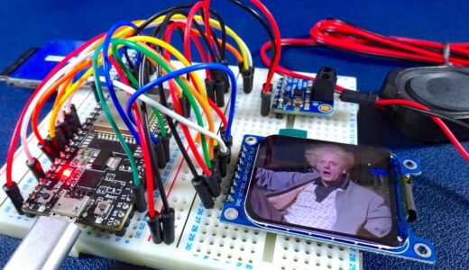 【TinyTV / ESP32】ESP32で動画を再生する！片手サイズで可愛いミニレトロテレビ(Mini RetroTV)の製作！①ブレッドボードで組んでみる