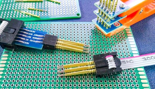 【電子工作 / PCB】ポゴピンコネクタとレセプタクルを組み合わせて簡易プローブを作る！[P75-E2 / R75-3W]
