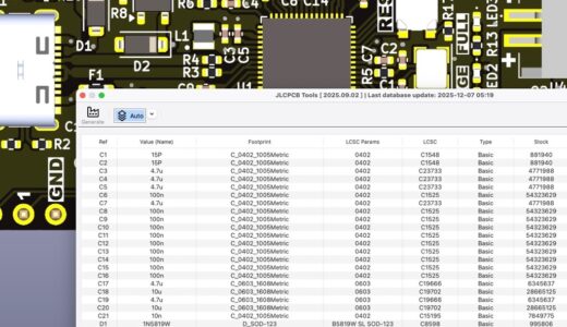KiCadでJLCPCB用製造データ(Gerber / BOM / CPL)を生成！プラグイン『JLCPCB Tools』の導入手順